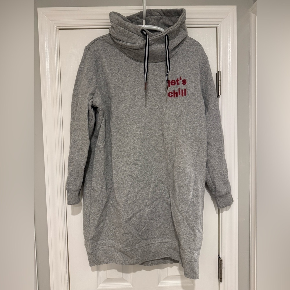 Apparel by Esmara Gray Let's Chill Hoodie Dress size XL‎